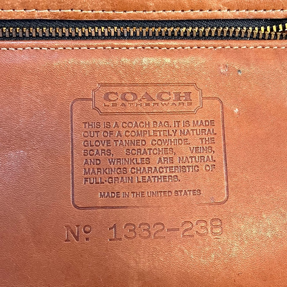 Vintage Coach USA Leather Flap Briefcase 1332-238 Brown Portfolio - Picture 3 of 15